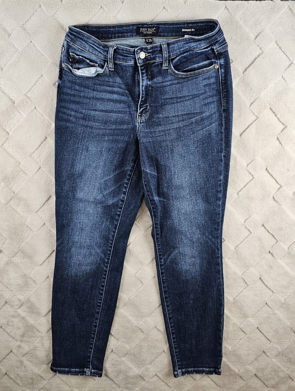 Judy Blue Boyfriend Fit Jeans Womens 29 Dark Wash Stretch Denim